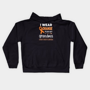 I Wear Orange For My Grandma | Kidney Cancer Kids Hoodie